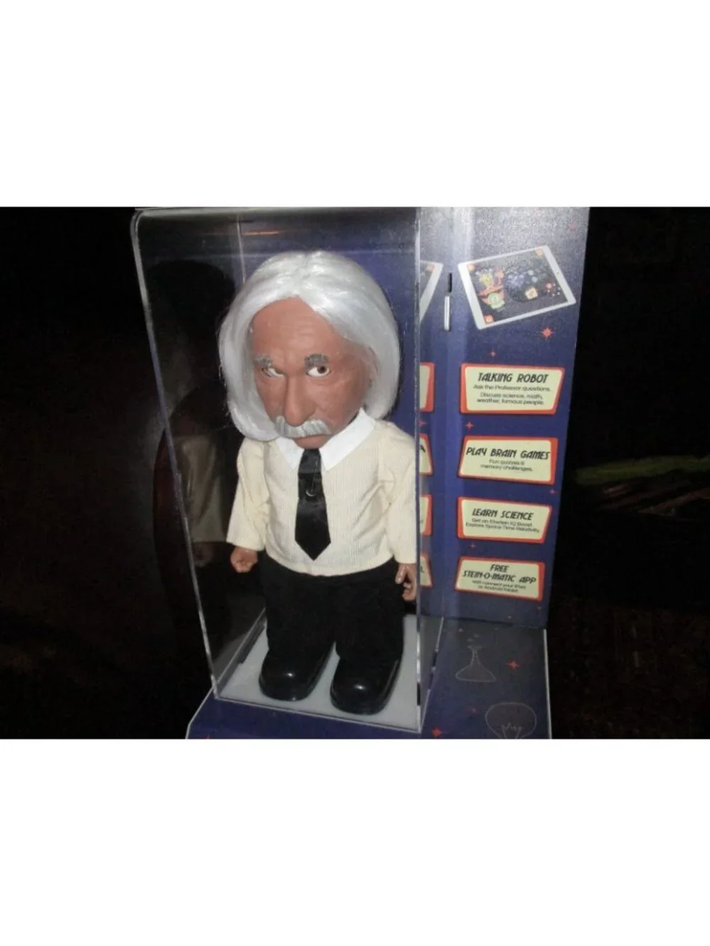 Professor Einstein Robot Hanson Robotics Tutor Genius with Rare Store Display